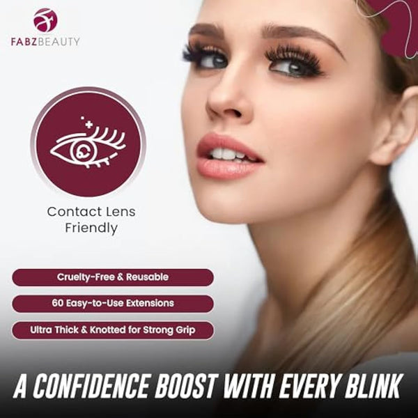 Individual Cluster Eyelashes False Extension | Ultra Thick Knotted Cat Eye Lash Clusters | Lightweight and Waterproof for a Stunning Look (Combo Pack)