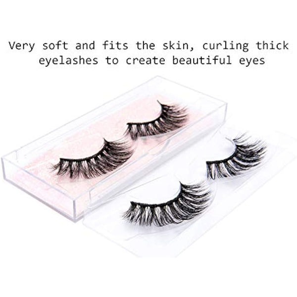 DYSILK 5D Eyelashes Wispies Handmade False Eyelashes Pack Extension Thick Long Reusable Soft Makeup Natural Look Fake Eyelashes
