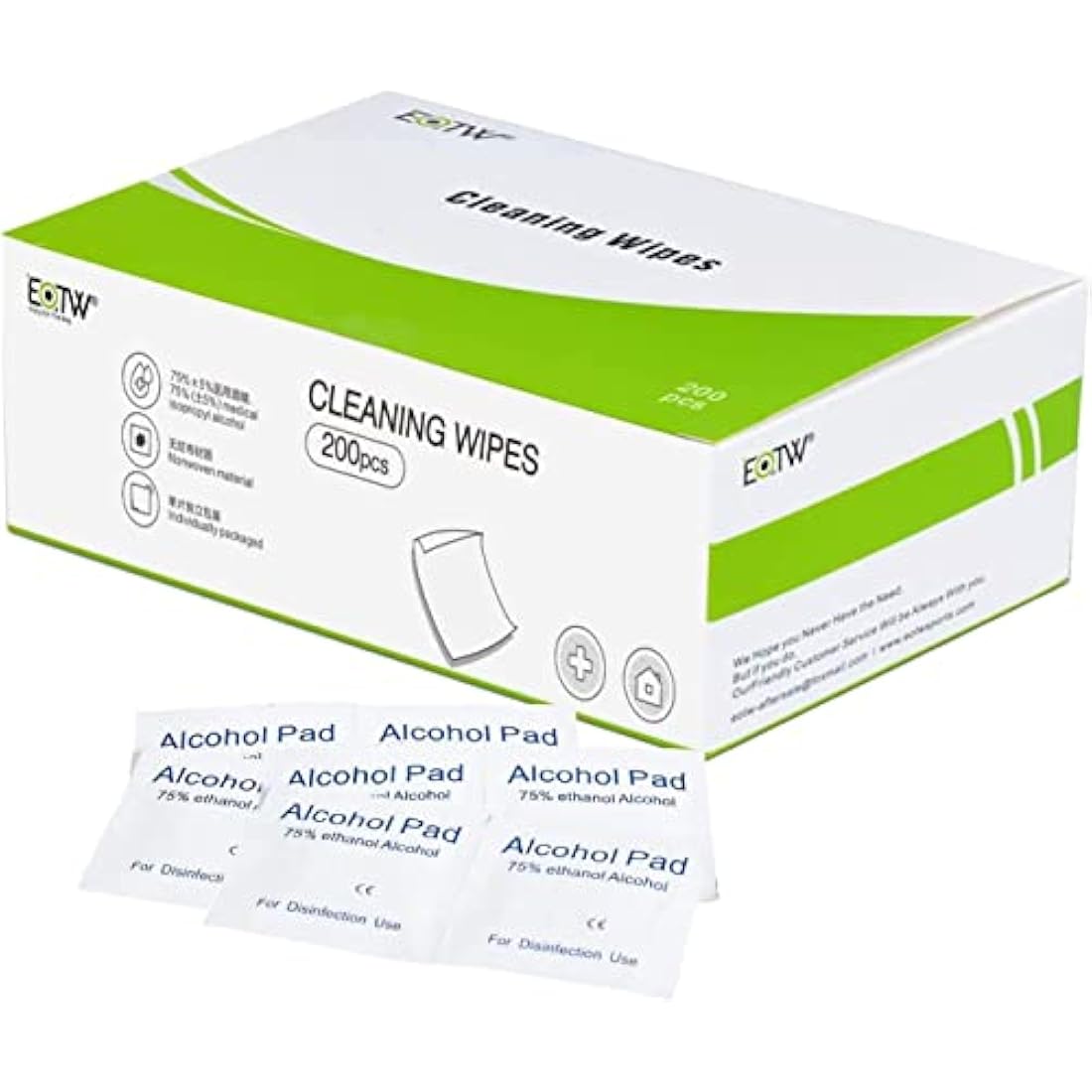 200pc Alcohol Cleaning Phone Wipes - EOTW Cleaning Screen Glasses Wipes Individually Wrapped, Disposable Cleaning Wipes Phone Laptop Use Tiny Size 6cm x 6cm