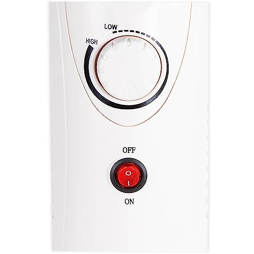 Russell Hobbs 1500W/1.5KW Oil Filled Radiator, 7 Fin Portable Electric Heater - White, Adjustable Thermostat with 3 Heat Settings, Safety Cut-off, 15 m sq Room Size, RHOFR5001, 2 Year Guarantee