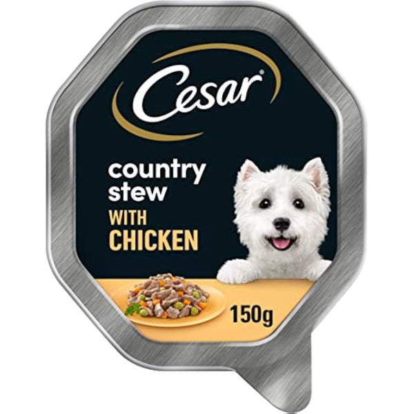 Cesar Country Stew Adult Wet Dog Food, Chicken, Vegetables and Parsley in Gravy 14 x 150 g Trays