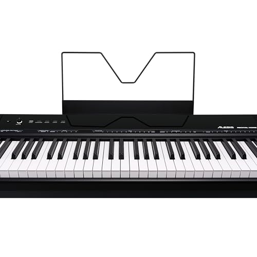 Alesis Recital Home Digital Piano with 88 Hammer Action Weighted Keys, Stand, Pedals and Lessons, Turquoise