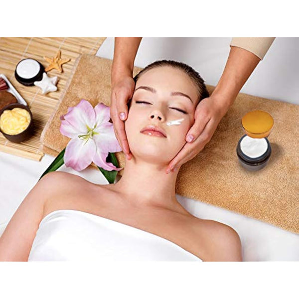 6 Pcs Amber Glass Jars, Refillable Small Glass Jars with Lids, 50ml Travel Pots for Storage Homemade Facial Cream Lotion Ointment