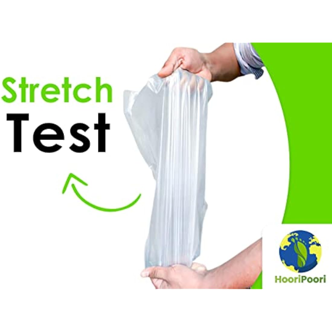 HooriPoori 100L 40 extra large Strong Clear Recycling Bags, 35 μm Strong Leak Tear Resistant, Transparent Bin Liners, See through heavy duty bin bag, Refuse Sacks 100% Recycled Material & Eco Friendly