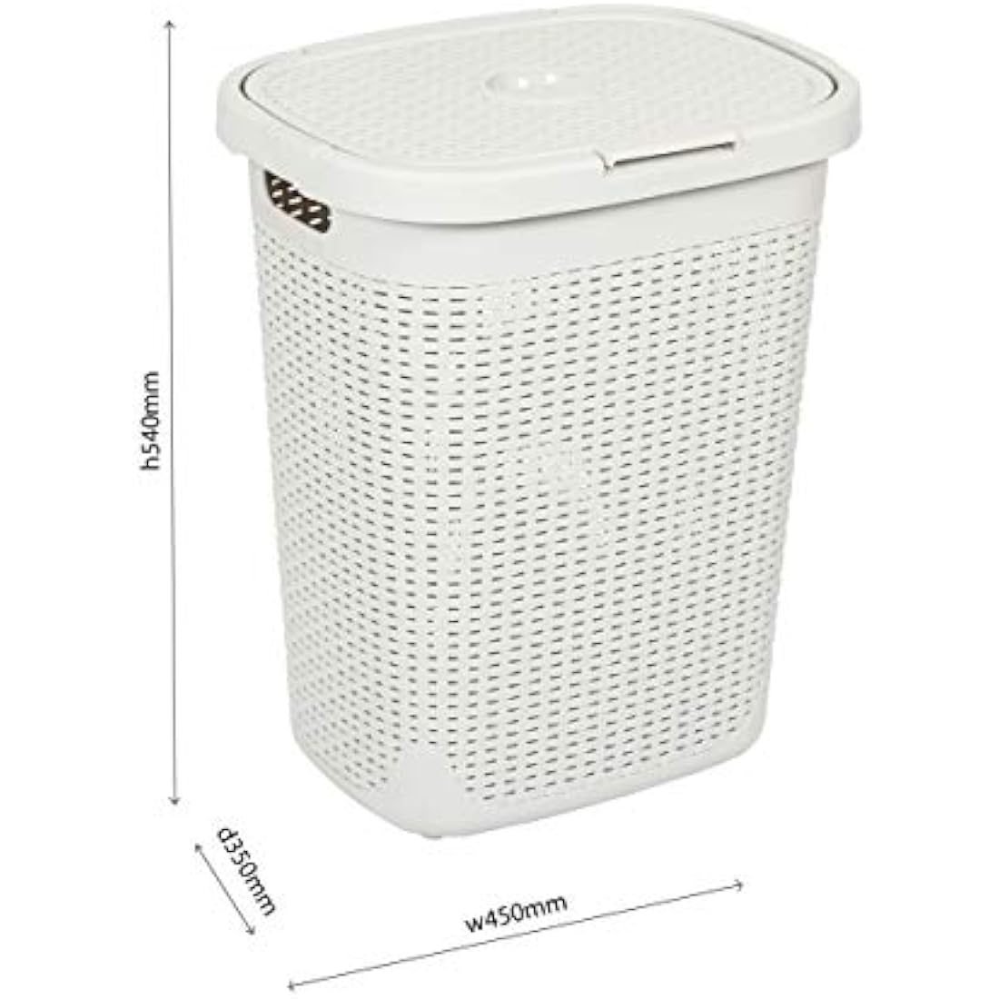 Addis 50 Litre Calico Faux Rattan Hamper, Cream