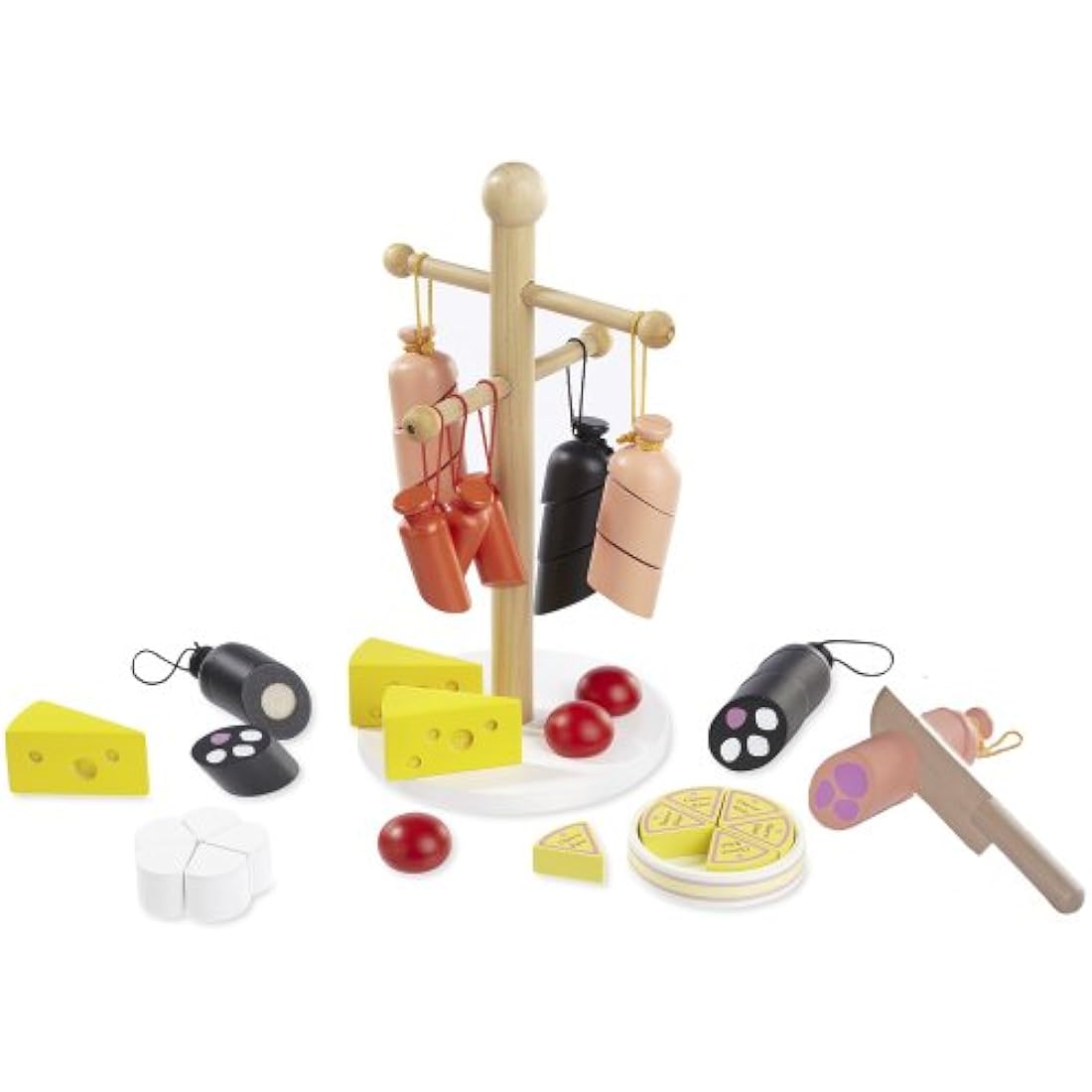 howa wooden food set Sausage and cheese with 25 pieces 4858
