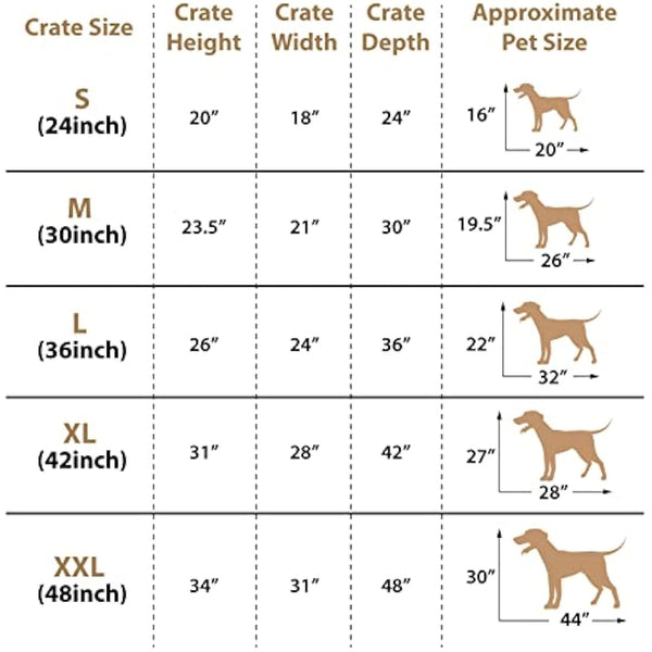 Ellie-Bo Silver Standard XL 42-inch Folding 2-Door Dog Cage/Crate with Metal Tray