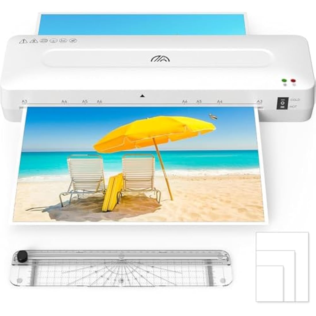 A3 Laminator, Laminator Machine 13 Inches for A3/A4/A5/A6 with Laminating Pouches,Paper Trimmer,for Home Office School