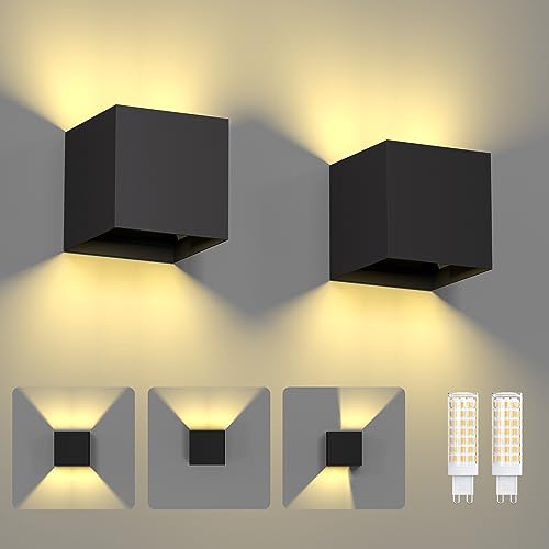 ChangM 7W Outdoor Wall Lights, Aluminum Up and Down Wall Lights IP65 Waterproof, Porch Light, Modern Wall Lamp Suitable for Living Room, Bedroom and
