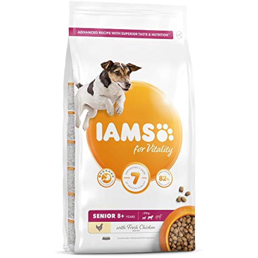 Iams For Vitality Senior Dog Dry Food With Fresh Chicken, 2kg