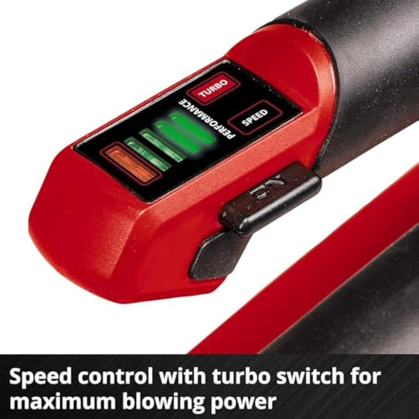 Einhell Power X-Change 18V Cordless Leaf Blower - Powerful (670 m³/h Blow Rate) Garden Blower With Brushless Motor And Turbo Switch - GP-LB 18/200 Li E Solo Garden Blower (Battery Not Included)