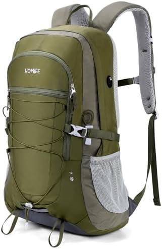 HOMIEE 45L 60L Hiking Rucksack for Men Women, Waterproof Hiking Backpack Lightweight Skiing Camping Trekking Travel Backpack for Fishing, Cycling, Climbing