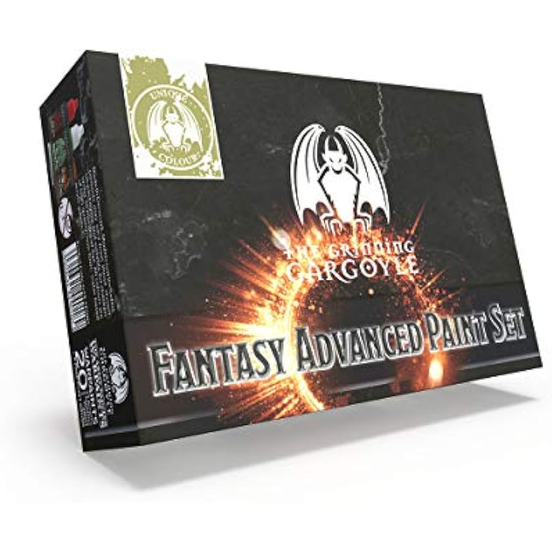 Grinning Gargoyle Mini Paint Set - Fantasy Miniature Paint Set – Army Paint Model Paint for Tabletop Figures - 20x Warpaints and a Brush Miniature Painting Kit - Model Paint Set (Advanced)