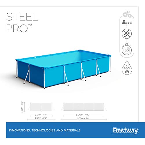 Bestway Steel Pro | Metal Frame Above Ground Pool, Family Outdoor Pool 9.10ft