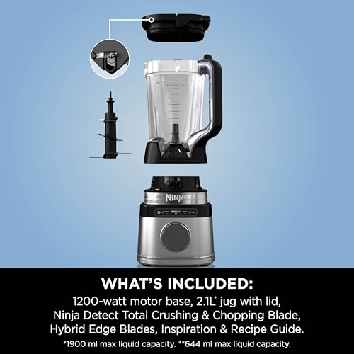 Ninja 2-in-1 Detect Power Blender Pro & Single Serve, 1200W Blender With Jug, & 2x Single Serve Cups, Blend Smoothies, Chop Vegetables & Mix Frozen Drinks, Black/Copper, TB301UKCP