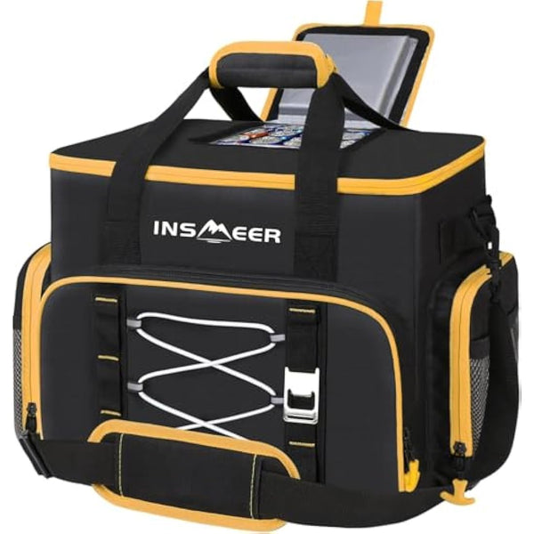INSMEER Large Cooler Bag 55 Cans, 45L Large Capacity Insulated Cool Bag, Foldable Storage Bag Leak-Proof Thermal Bag XXL with Bottle Opener for Shopping/Camping/Beach/Picnic