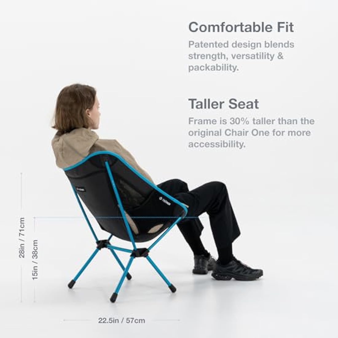 Helinox Chair One (re) High-Performance Camping Chair, Blackout