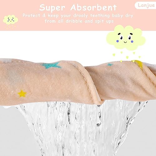 Baby Bandana Dribble Bibs, 10-Pack Cotton Baby Feeding Bibs Super Absorbent Drool Bibs with Adjustable Snaps for 0-36 Months Newborn and Toddlers