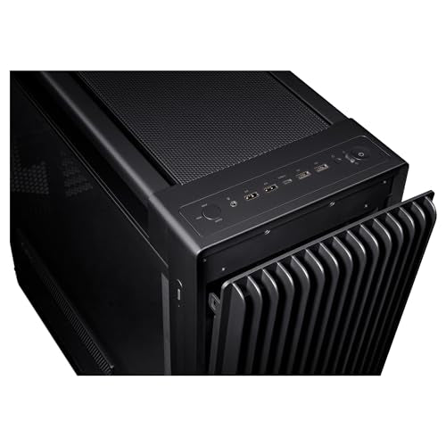 ASUS ProArt PA602 E-ATX computer case, 420 mm radiator support, one 140 mm and two 200mm pre-installed system fans, front panel IR dust indicator, power lock latch, tool-less PCIe mounting
