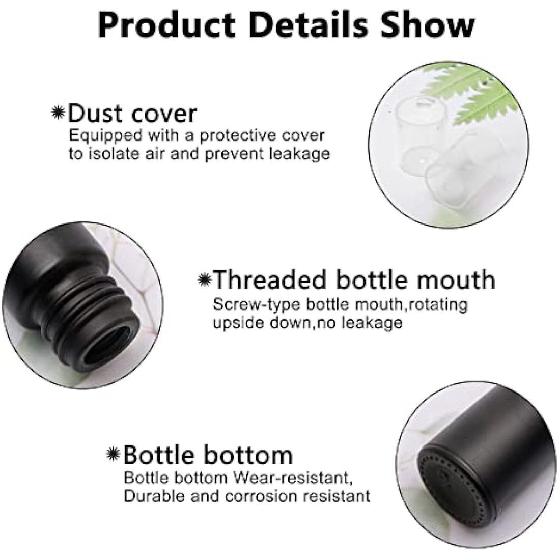 Unxuey 10 pcs 10 ml Pure Black Perfumes Spray Bottles, Glass Empty Dispenser Atomizer Refillable Sample Container for Various Water based Liquids with 10 Funnels+5 Droppers