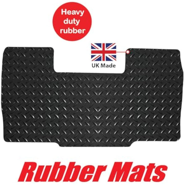 Lusso Floor Carpet Mats for Car | Tailored/Compatible to Fit Citroen Relay 2006-2019 | Heavy Duty 3mm Rubber Car Mats | 1-Piece Set (Silver Edging)