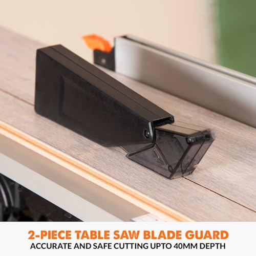 Evolution Power Tools R210CMS Compound Miter Saw Multi-Material Cutting TCT Blade Included Cuts Wood Metal Plastic & More, 45° - 45° Degree Miter & 45˚ Degree Bevel Angles, 1200W, 210mm