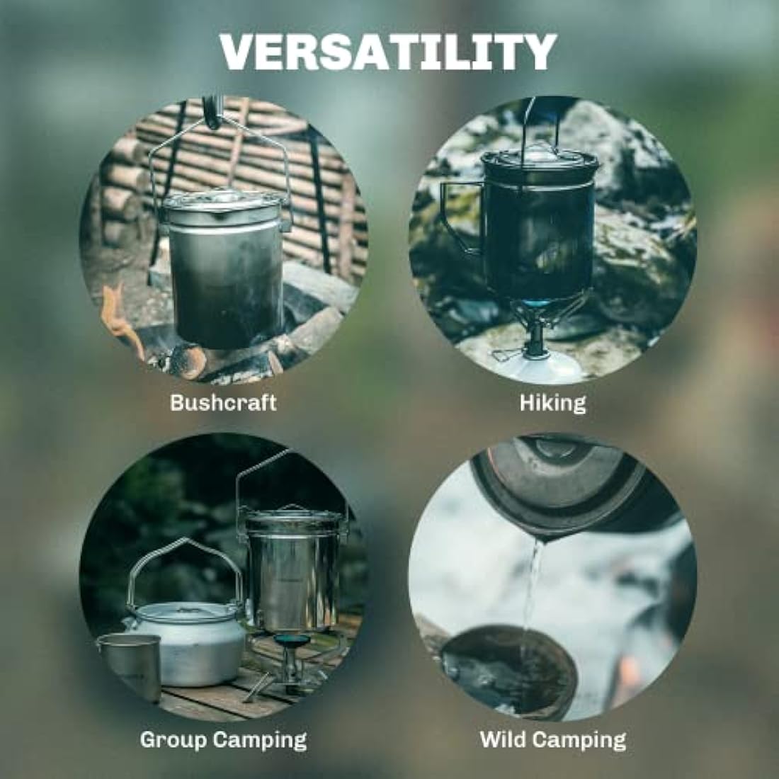 Fire-Maple Camping Pot Stainless Steel Camping Hanging Cup with Steamer Basket | 1.2L Campfire Coffee Mug with Foldable Handle for Outdoor Cooking