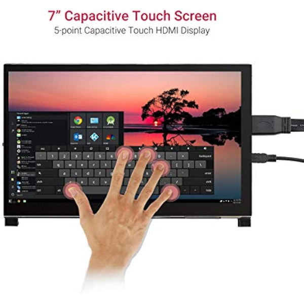 ELECROW Raspberry Pi Screen, 7 inches Touch Screen Monitor 1024x600 Portable Monitor for Raspberry Pi, PC, Game Consoles, BB Black, Banana Pi, Jetson Nano