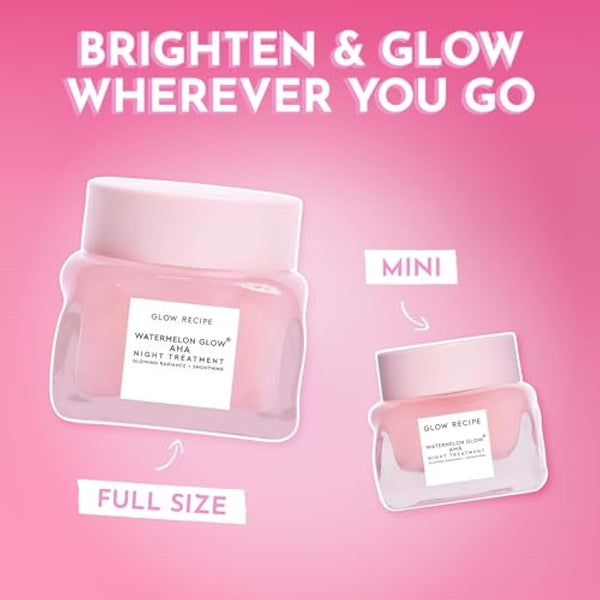 Glow Recipe Watermelon Glow Sleeping Mask - Exfoliating, Anti-Aging + Brightening Overnight Face Mask with AHA, Hyaluronic Acid + Pumpkin Seed Extract for Sensitive Skin - Hydrating Mask (80ml/2.7oz)