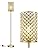 Gold Floor Lamp,Elegant Crystal Floor Lamp Modern Standing Lamp with On/Off Foot Switch,Tall Pole Accent Lighting for Living Room, Girl Bedroom, Dresser, Office