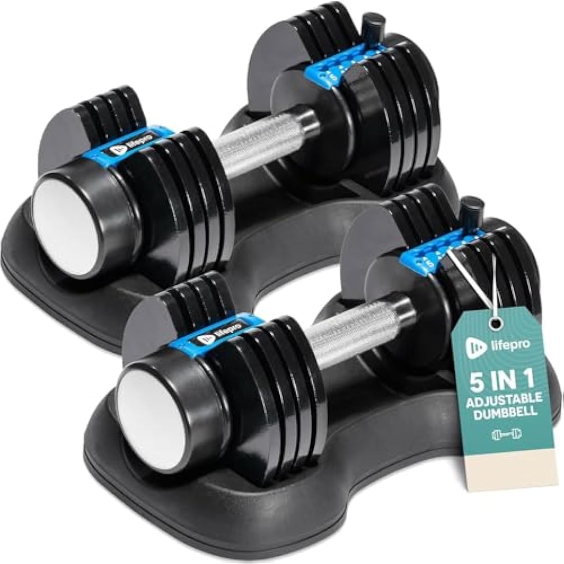 Adjustable Dumbbells Pair - Perfect for Home Gym Workouts, Strength Training & Muscle Building, Space, Saving Design for Easy Storage, Versatile Dumbbell Sets for Men