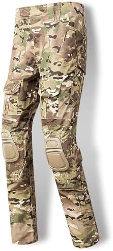 H Welt EU Mens Military Pants with Knee Pads for Strategy Game Airsoft Paintball Shooting Combat