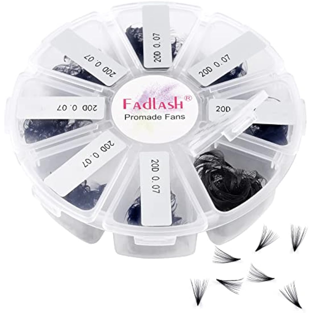 Fadlash Preade Fan Eyelash Extensions 20D 0.07mm D Curl MIX 9-16mm Handmade Promade Loose Fans Lash Loose Fans Pre Made Volume Lashes