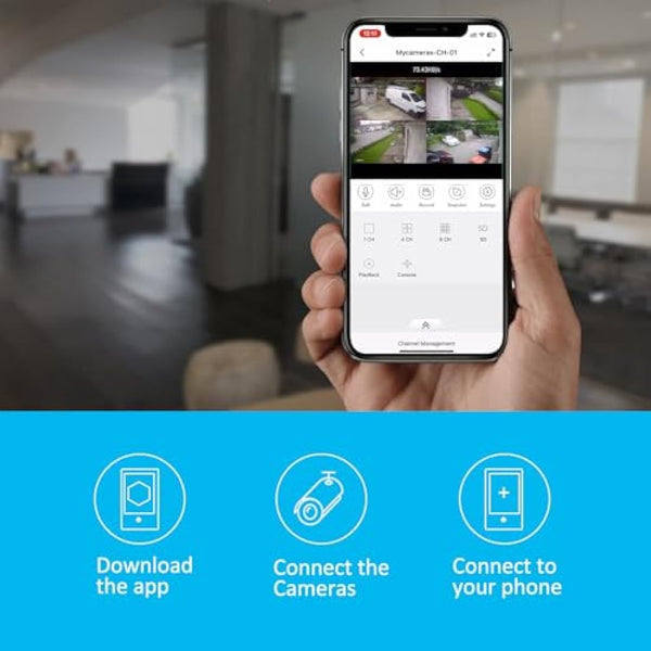 maisi 8 Channel 3K Lite DVR Recorder for CCTV Security Camera System, Support AHD/CVI/TVI/IP/CVBS/Analog Cameras, Motion Detection, Email Alert, Remote Viewing, USB Backup, NO Hard Drive Disk