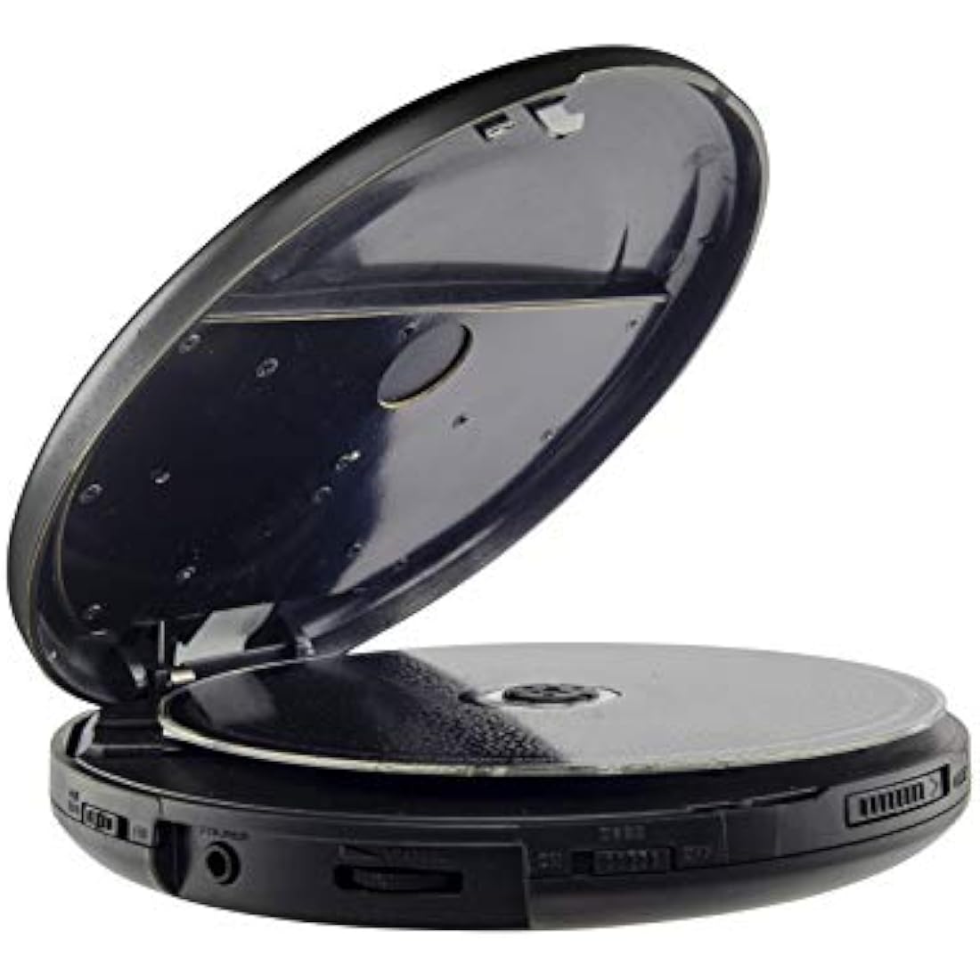 groov e RETRO Radio CD Player - Personal FM Radio with CD-R, CD-RW, & MP3 Music Playback - Anti-Skip Protection, Programmable Tracks - Earphones Included - Micro-USB or Battery Powered - Black