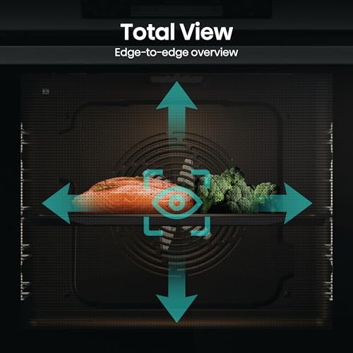 Hisense BI64211PB 77 Litre Built In Electric Single Oven With Pyrolytic Cleaning, Pizza Mode, Multiphase Cooking- Black 22x23x23 inches (LxWxH) - A+ Rated, Extra Large