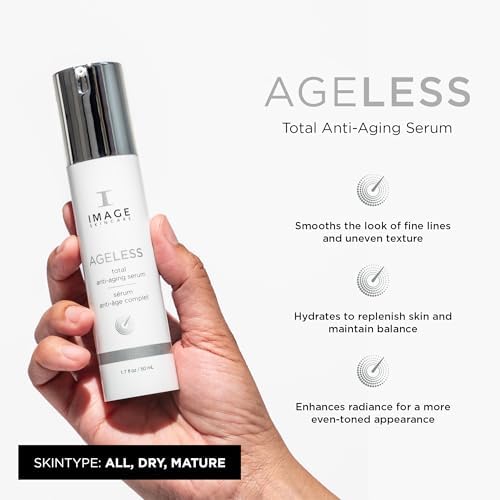 IMAGE Skincare, AGELESS Total Serum, AHA Face Serum with Peptides to Firm, Hydrate, Smooth Wrinkles and Even Tone, 50 mL