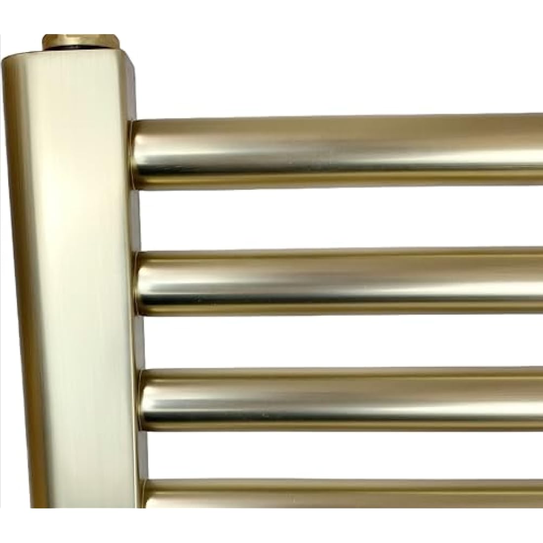 Greened House Brushed Brass Straight Heated Towel Rail 400mm Wide x 800mm High Flat Central Heating Bathtoom Towel Radiator