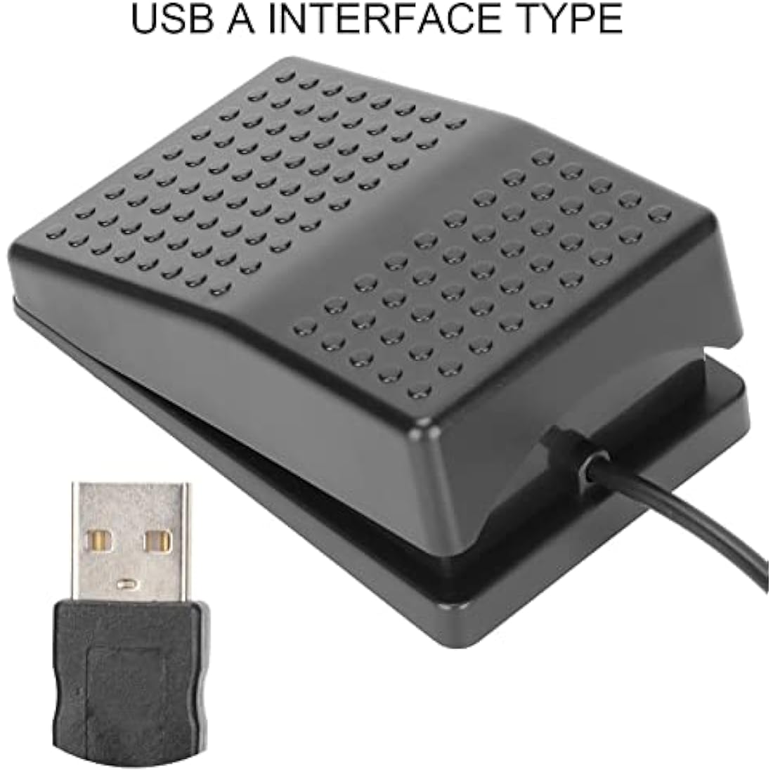 Annadue USB Foot Pedal, Single Pedal Photoelectric Switch Foot Control, One Key Customized Computer Keyboard Action Pedal Programmable Single Foot Switch Pedal for Keyboard Mouse PC Laptop