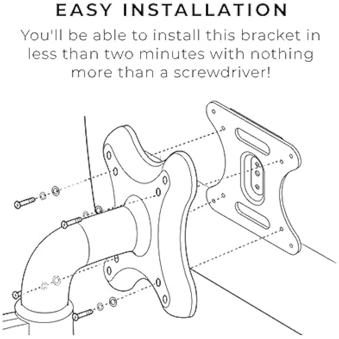 HumanCentric VESA Mount Adapter Compatible with MSI Optix MAG341CQ, AG32C, AG32CQ, G24C, G27C, G27C2 Monitors, Does Not Fit MAG24C, For 75x755 and 100x100mm Patterns
