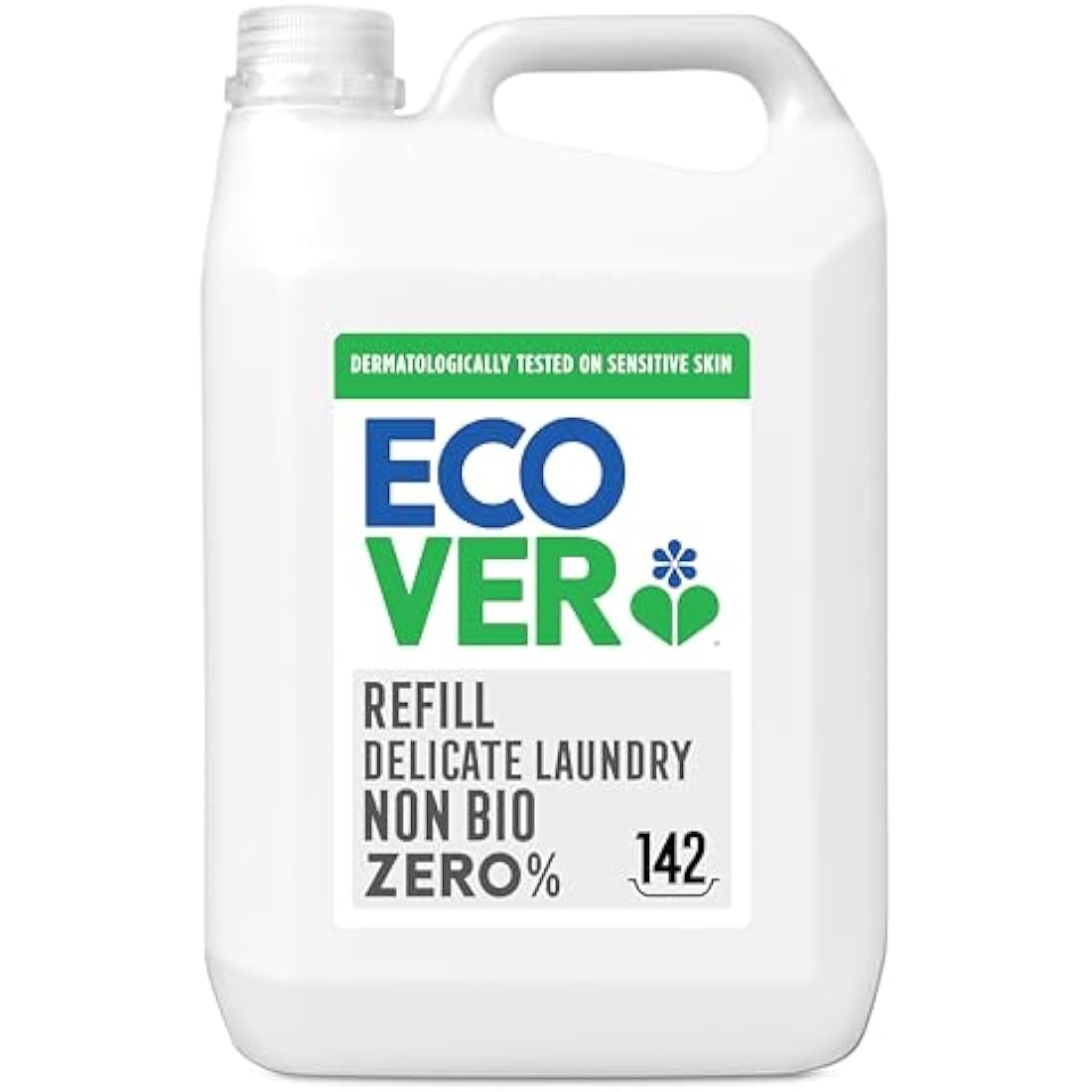 Ecover Zero Non-Bio Laundry Detergent Refill, For Sensitive Skin, Baby Laundry Washing Liquid, 142 Washes, 5L