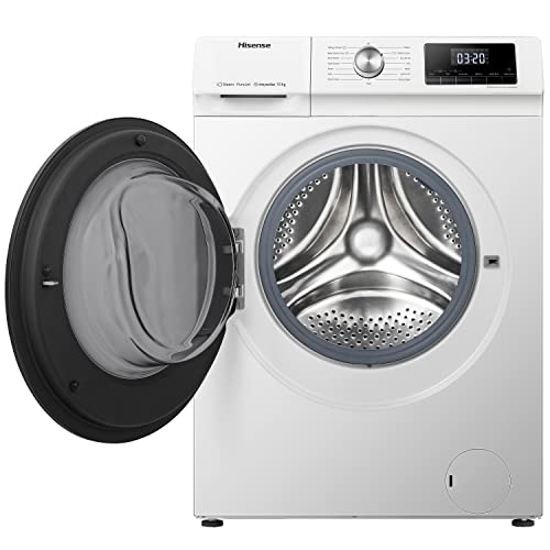 Hisense 3 Series WFQA9014EVJM Freestanding 9 KG Front Load Washing Durable Inverter Machine Steam Wash Quick Wash 15 Washing Programs 1400 RPM White- Energy Rating A