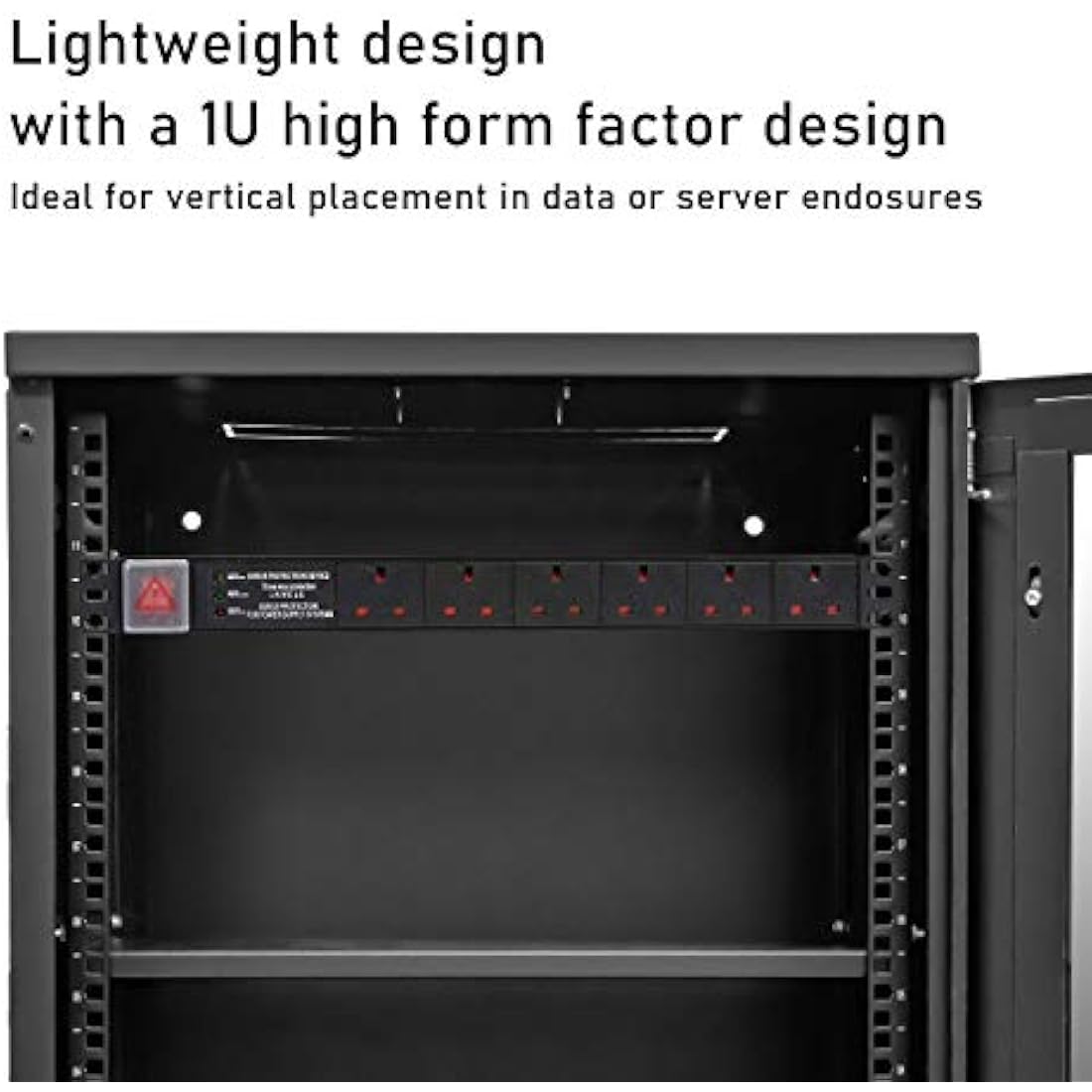 Dynamode 6 Way PDU Extension Lead- 13A Multi Plug Switched Power Distribution Unit (PDU) Rack Mount Charging Station with 1.8 M Cable for Home Office 19 Inch PDU Server Cabinet with Surge Protection