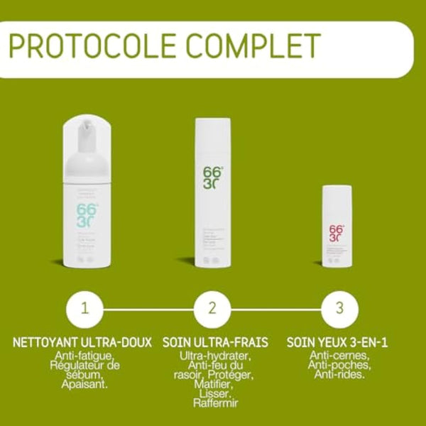 66°30 - Cycle Jour Gel Visage Hydratant Ultra frais - moisturizing gel with hyaluronic acid - 75 ml