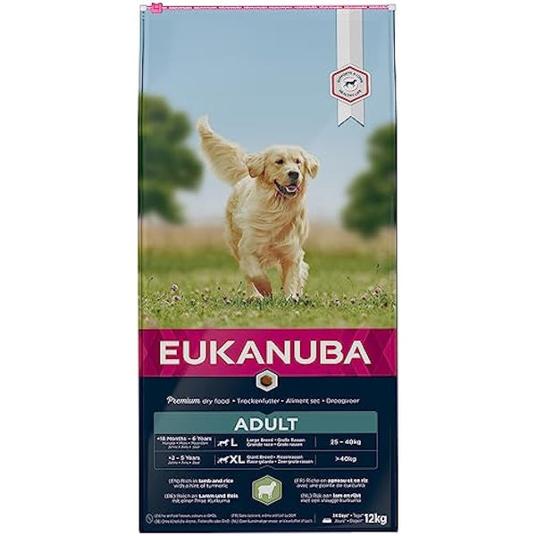 Eukanuba Complete Dry Dog Food for Adult Large and Giant Breeds with Lamb and Rice 12 kg