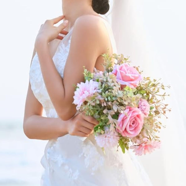 DOITOOL 2Pcs Foam Floral Handle Bouquet Holders Handle Bouquet Holder Bride Flower for Bridal Fresh Flowers Silk Flowers Wedding Supplies, Size S