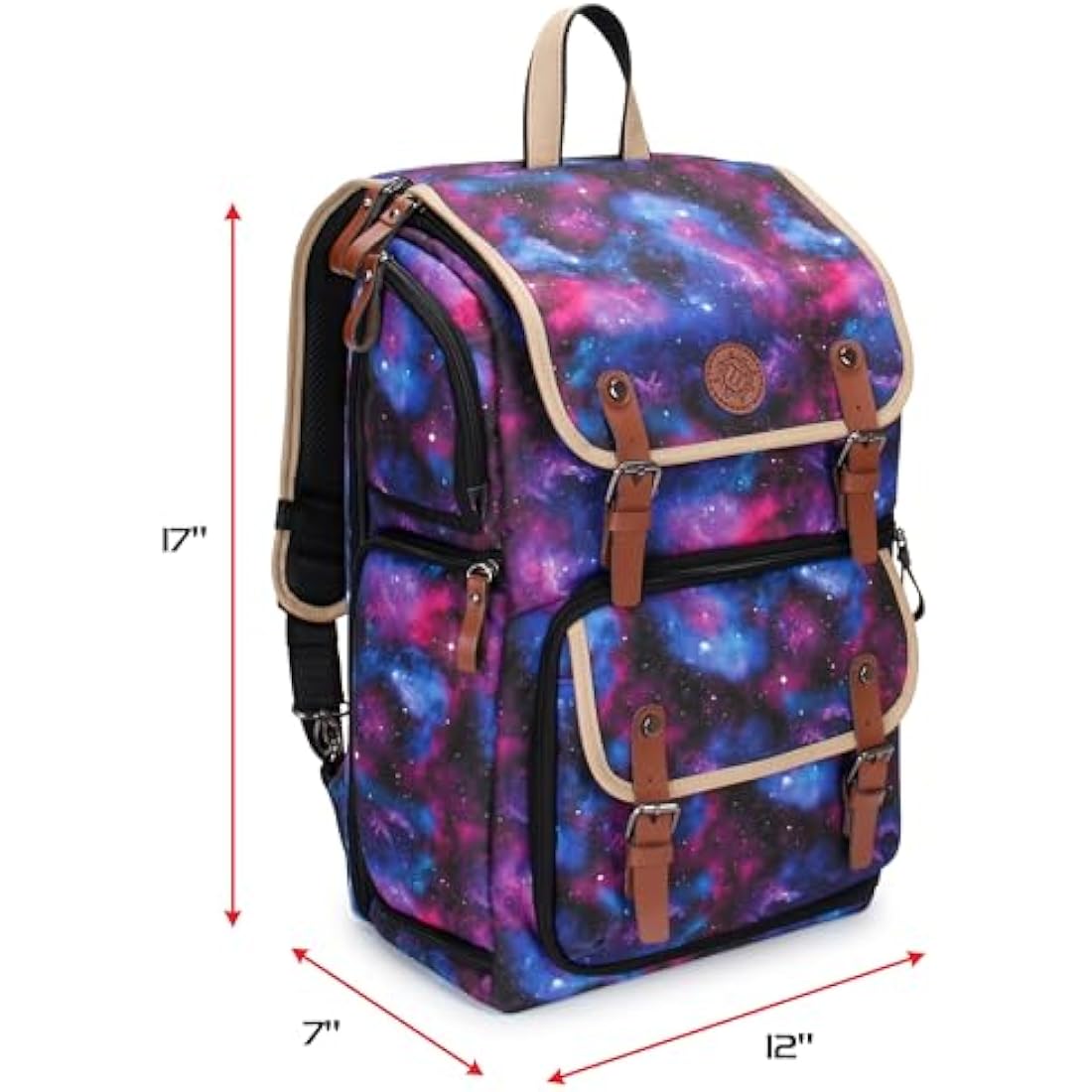 ENHANCE Full-Size Trading Card Storage Box Backpack for Playing Card Case - Card Binder Space, TCG Deck Box Storage, Playmat Holder - Compatible with Magic the Gathering, YuGiOh, DnD (Galaxy)