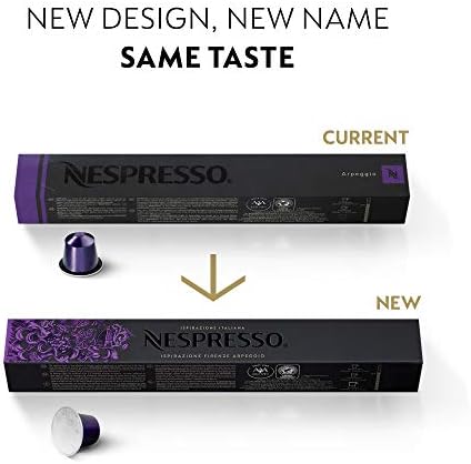 Nespresso Original Coffee Pods, 50 Mixed Pack - 10 Arpeggio, 10 Ristretto, 10 Capriccio, 10 Roma, 10 Livanto Capsules for Nespresso Machines. Make Espressos, Cappuccino and Macchiato. Recyclable Pods