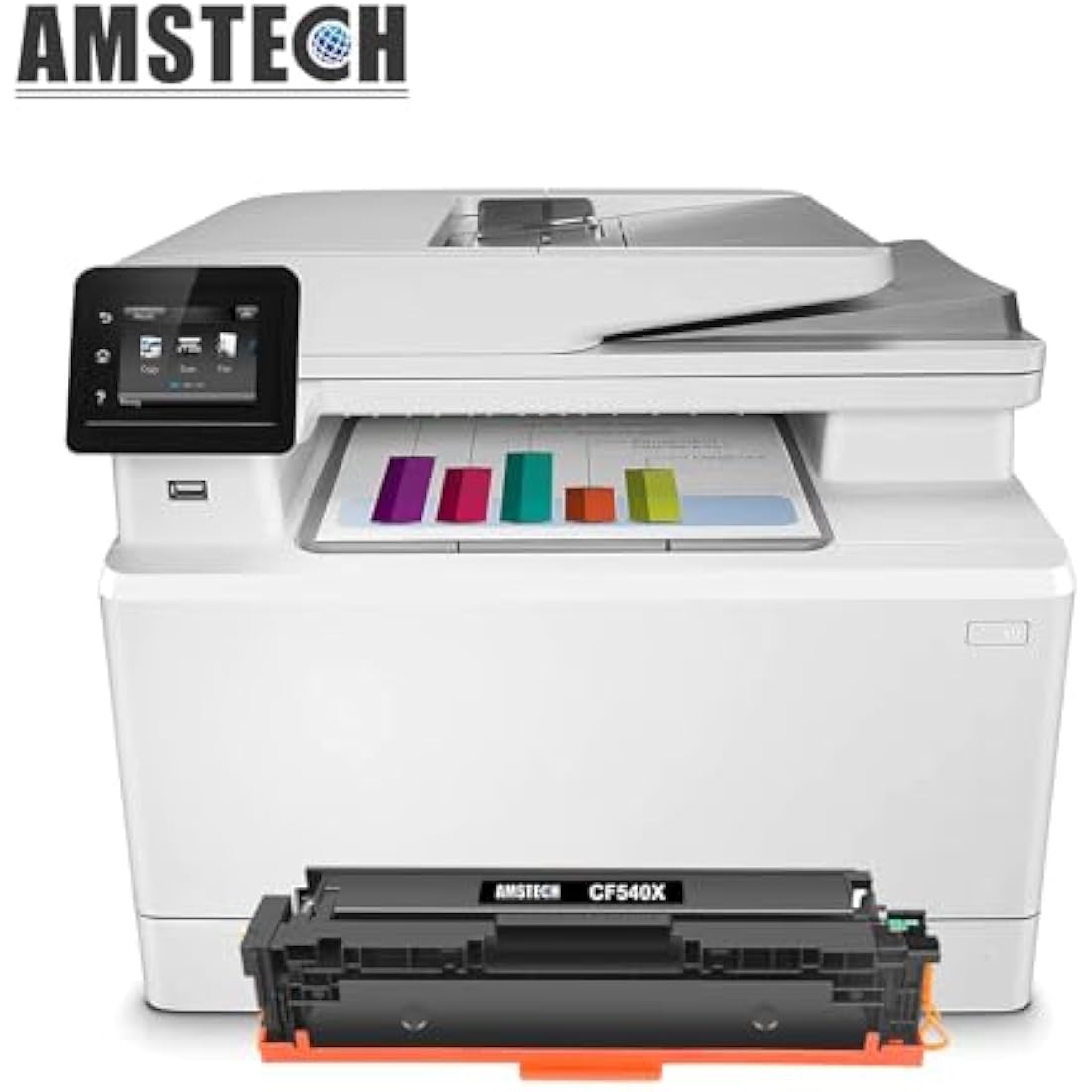 203X M281fdw M254dw Toner Cartridge: Compatible for HP 203X 203A Color Laserjet Pro MFP M281fdw M254dw M281fdn M280nw M281cdw M254nw M254dn M281 CF540X CF540A Black Cyan Yellow Magenta 4-Pack