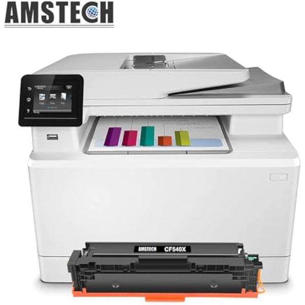 203X M281fdw M254dw Toner Cartridge: Compatible for HP 203X 203A Color Laserjet Pro MFP M281fdw M254dw M281fdn M280nw M281cdw M254nw M254dn M281 CF540X CF540A Black Cyan Yellow Magenta 4-Pack